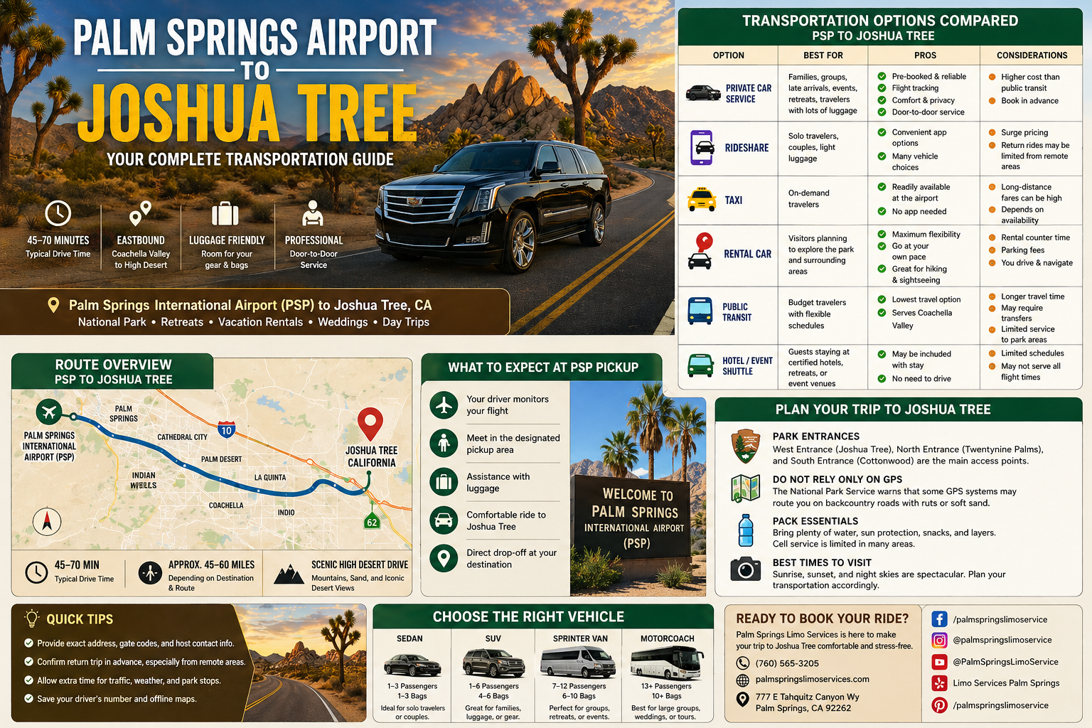 Palm Springs Airport to Joshua Tree | Trusted Essential Tips 2026