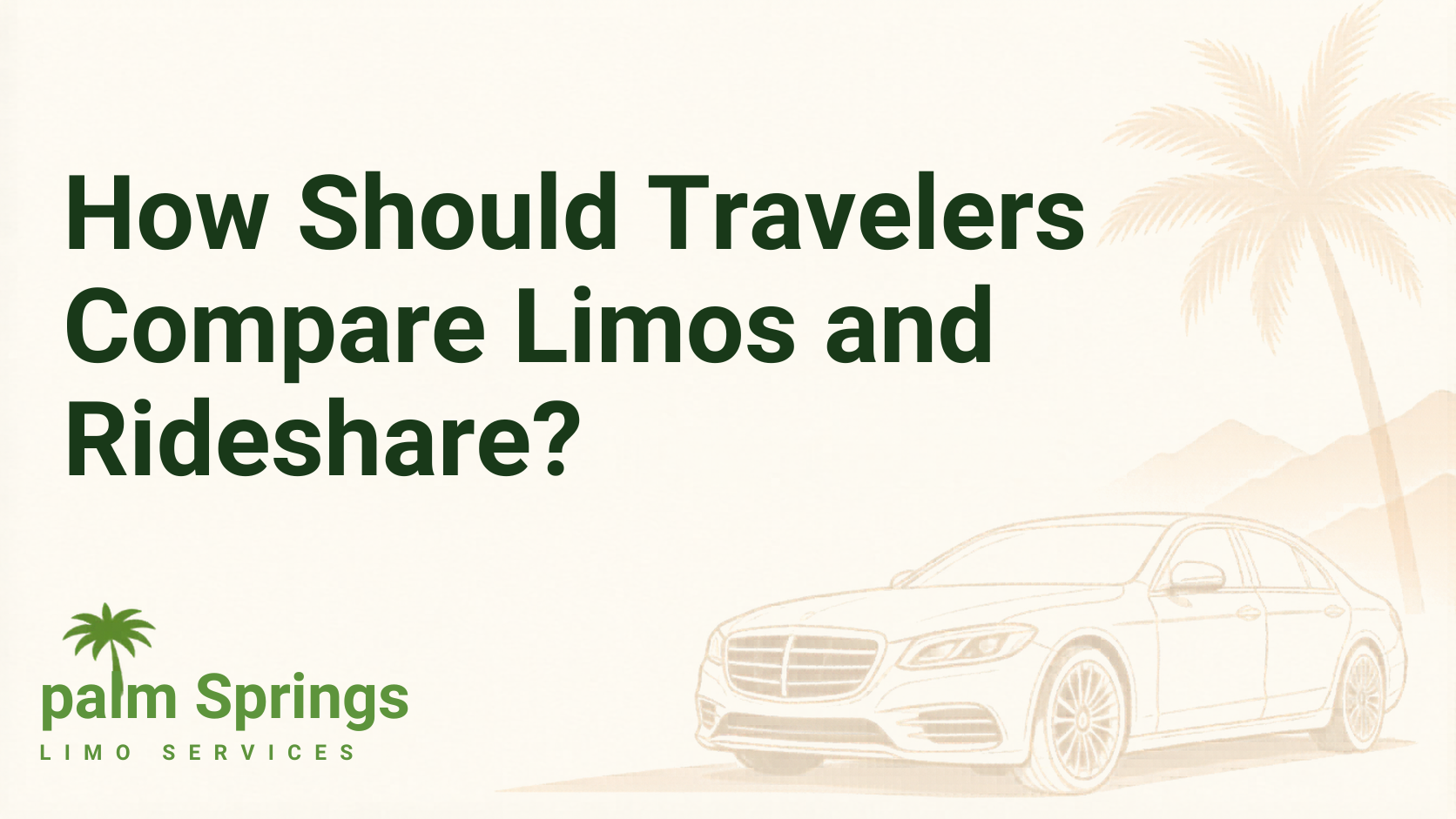 How Should Travelers Compare Limos and Rideshare