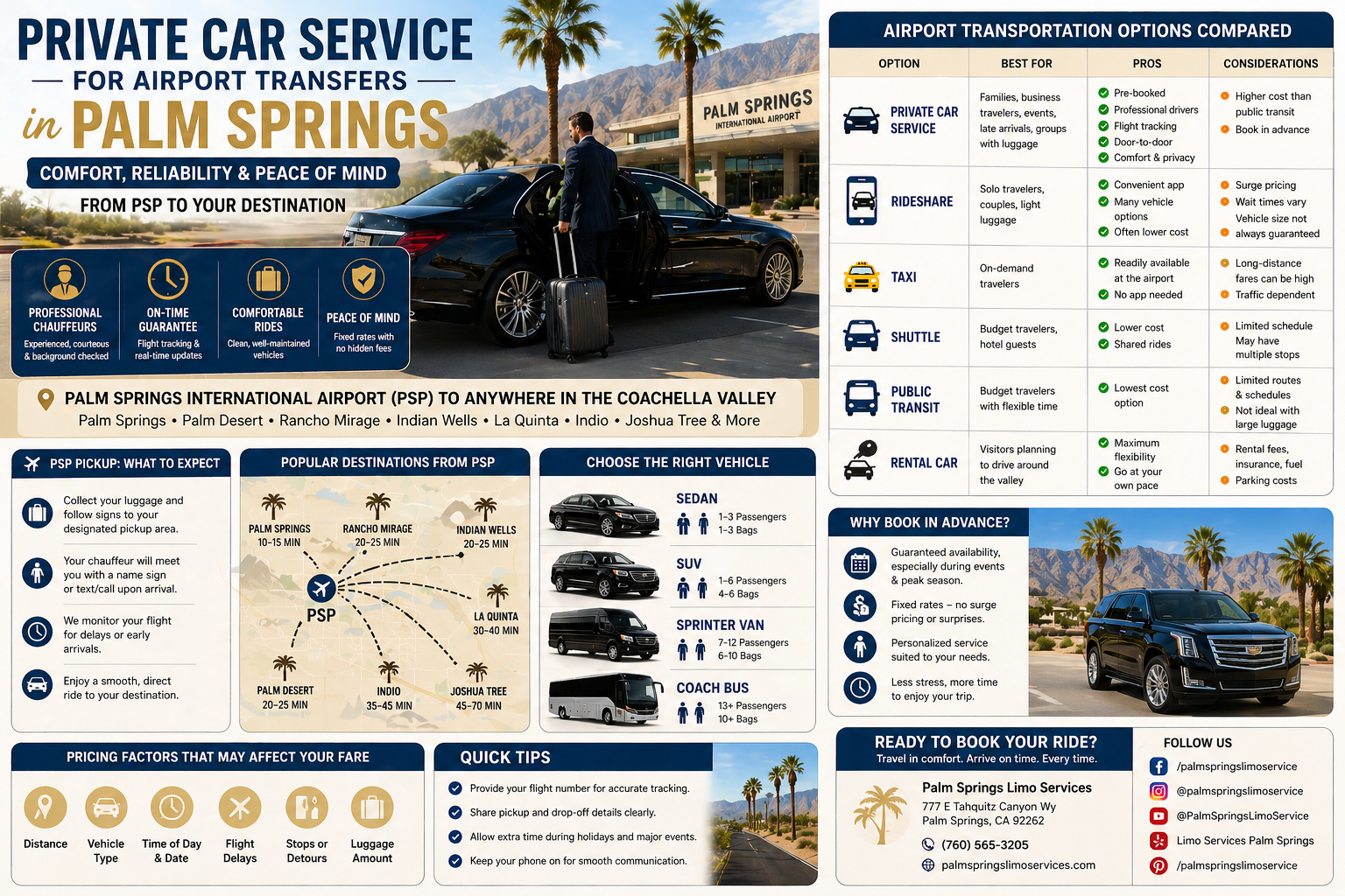 Private Car Service for Airport Transfers in Palm Springs 2026 Trusted Essential Tips