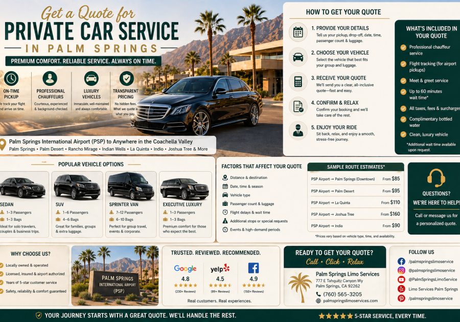 How Should Resort Guests Compare Palm Springs Car Service Rates?